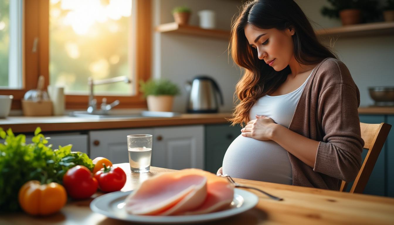 découvrez les risques alimentaires liés à la consommation de jambon blanc pendant la grossesse et les précautions à prendre pour protéger la santé de la future maman et de son bébé.