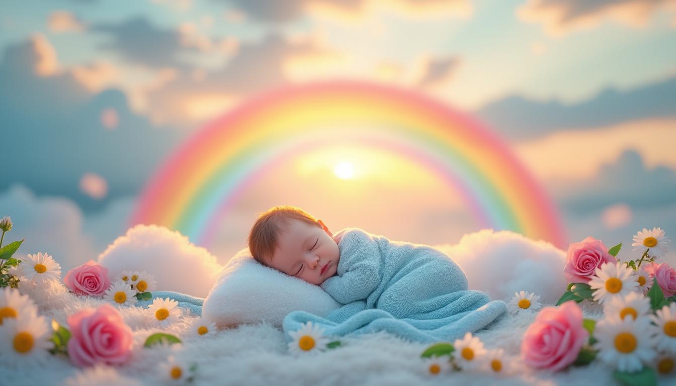 découvrez la signification du bébé arc en ciel, un symbole d'espoir et de renaissance après une perte périnatale, et trouvez du réconfort dans ce chemin de guérison.