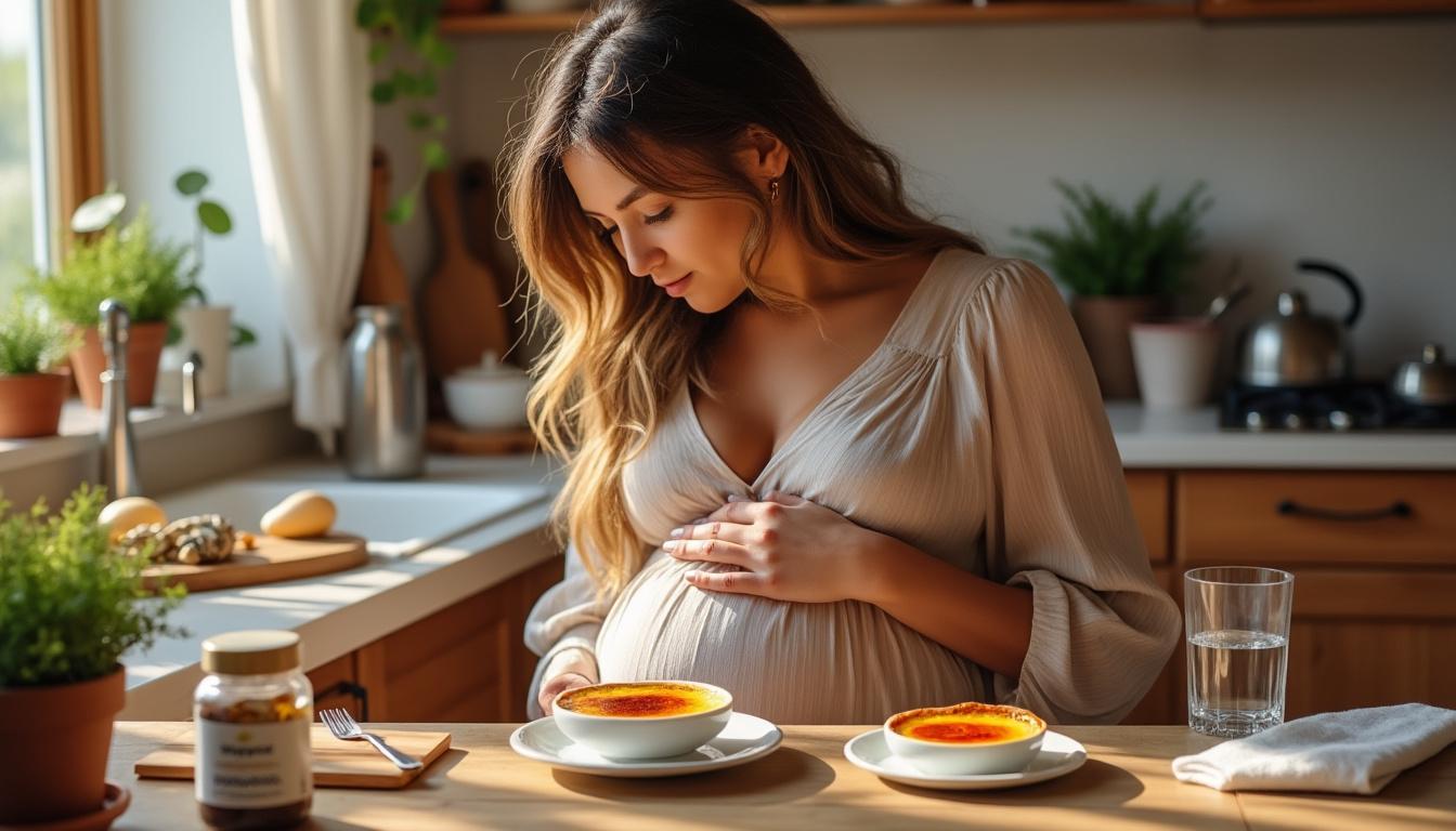 découvrez si la crème brûlée est sûre à consommer pendant la grossesse et quels sont les risques potentiels pour les femmes enceintes.