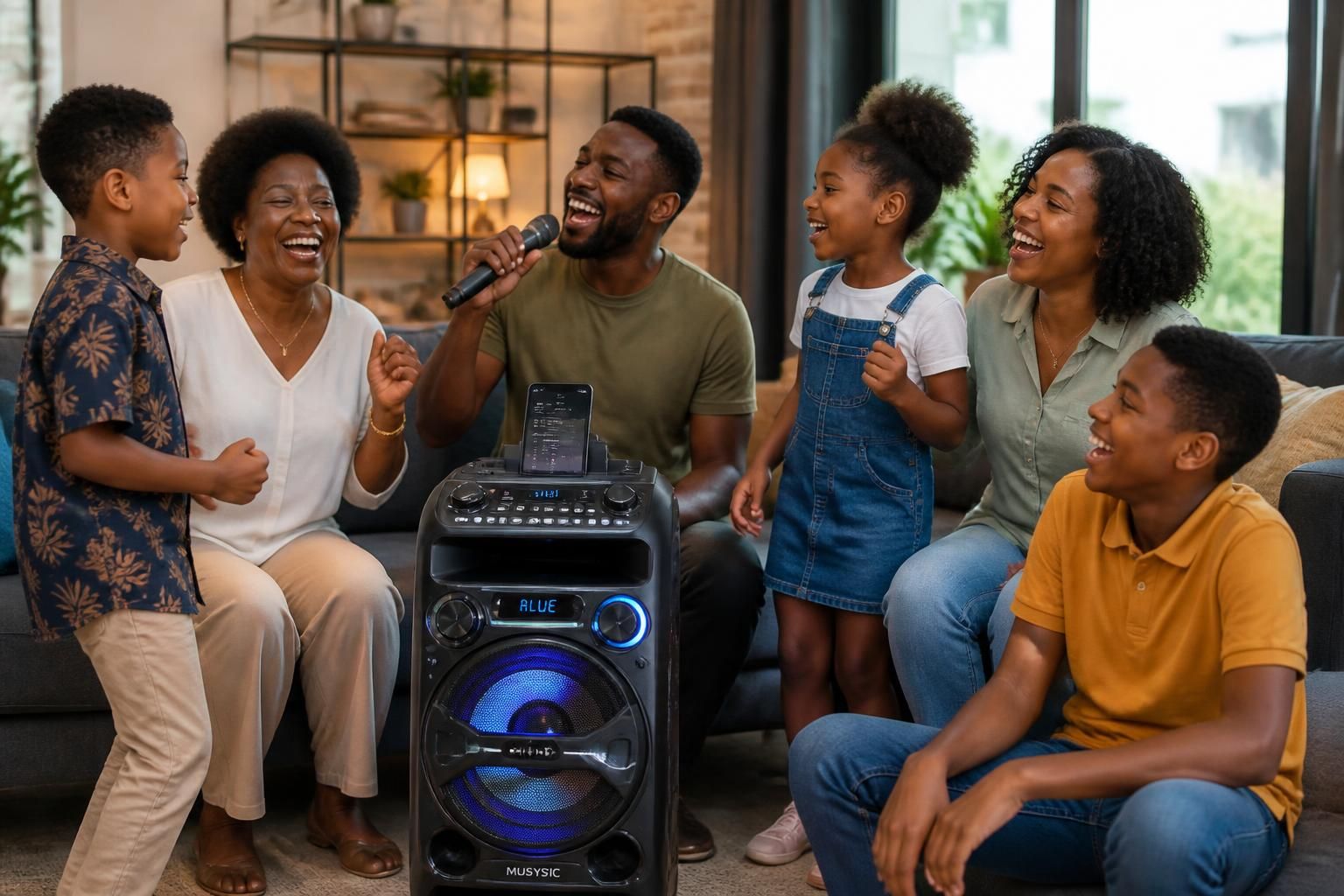 découvrez notre sélection d'enceintes karaoké avec micro, idéales pour s'amuser en famille et partager des moments conviviaux en chantant vos chansons préférées.