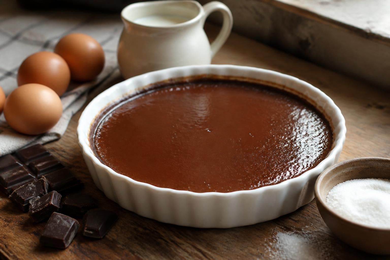 découvrez la recette traditionnelle du flan au chocolat grand-mère, savoureux et sans pâte, facile à préparer pour un dessert gourmand à tester absolument.