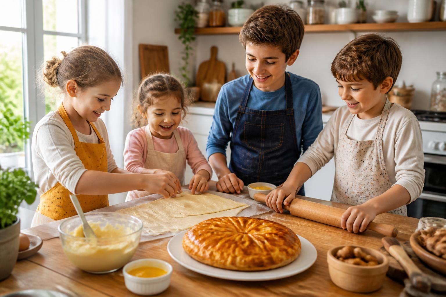 découvrez une recette simple et rapide de galette des rois, idéale à préparer en famille avec les enfants pour un moment convivial et gourmand.