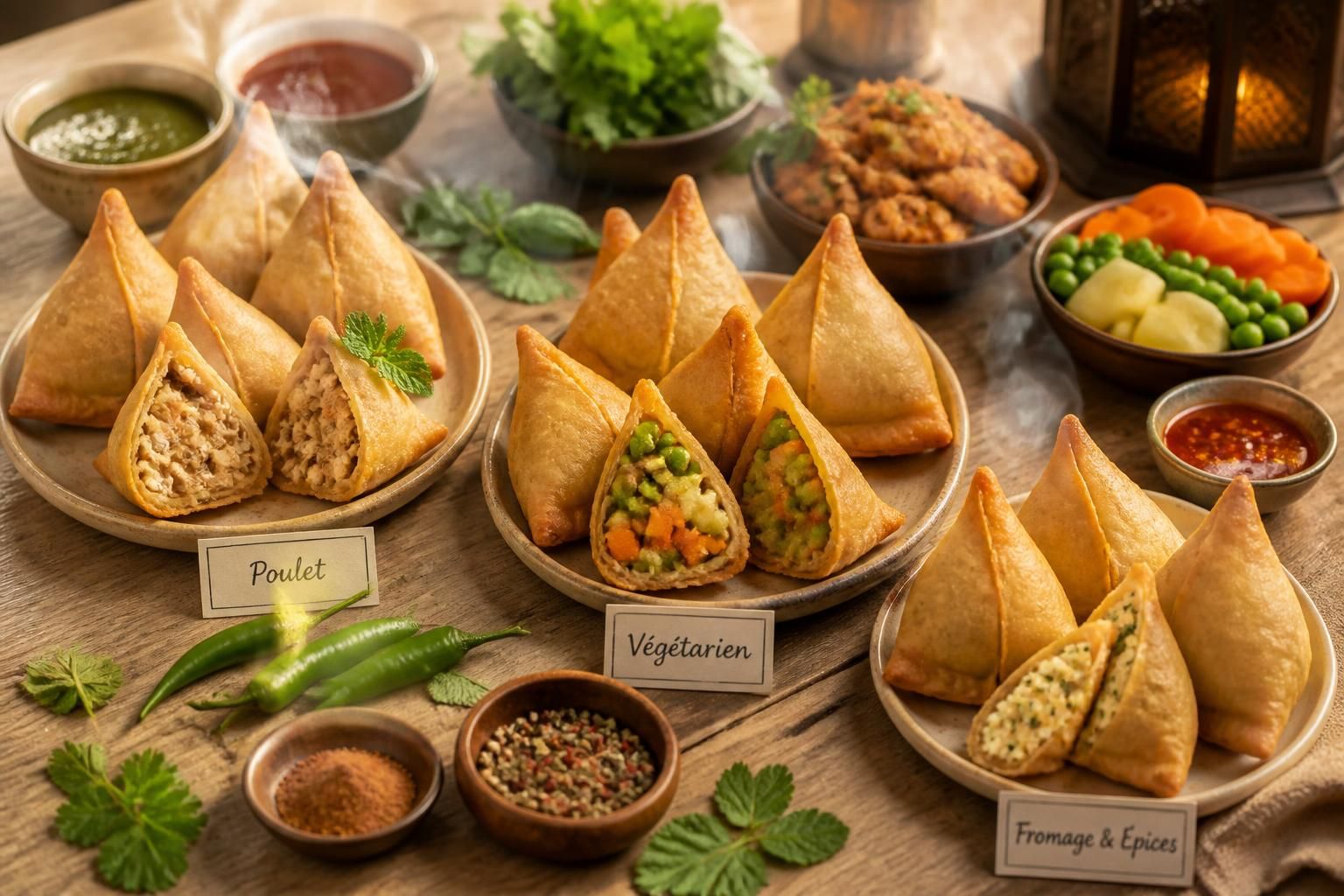 découvrez notre recette traditionnelle de samoussa avec des versions savoureuses au poulet, végétarienne et bien d'autres pour régaler tous les palais.