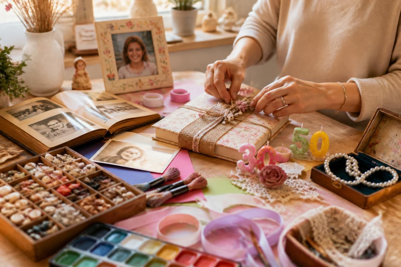découvrez des idées de cadeaux d'anniversaire originaux à fabriquer vous-même, adaptés à l'âge de votre maman pour lui offrir un présent unique et personnalisé.