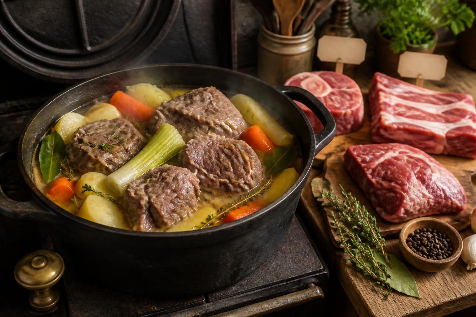 découvrez quelle viande choisir pour un pot au feu parfait et les meilleures techniques de cuisson pour obtenir une viande tendre et savoureuse.