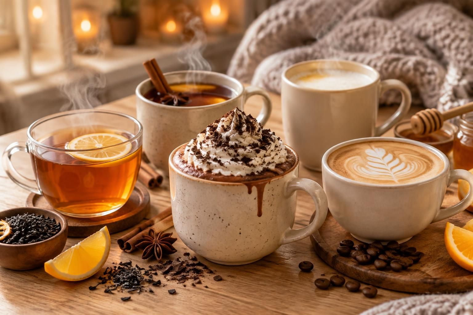 découvrez une sélection de boissons chaudes réconfortantes : thé, chocolat chaud, infusion ou café, trouvez celle qui vous réchauffera.