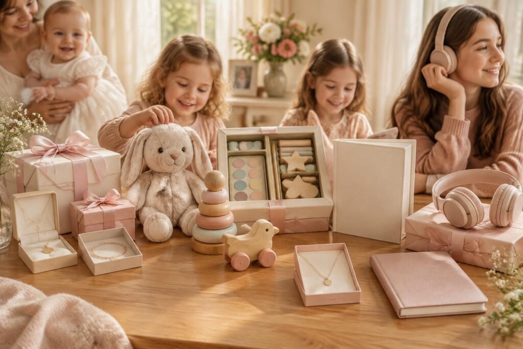 découvrez des idées de cadeaux pour votre filleule, du baptême à l’adolescence : des attentions originales et adaptées à chaque âge et occasion.